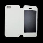 Wholesale iPhone 5 / 5S Slim Touch Screen Flip Leather Case (White)